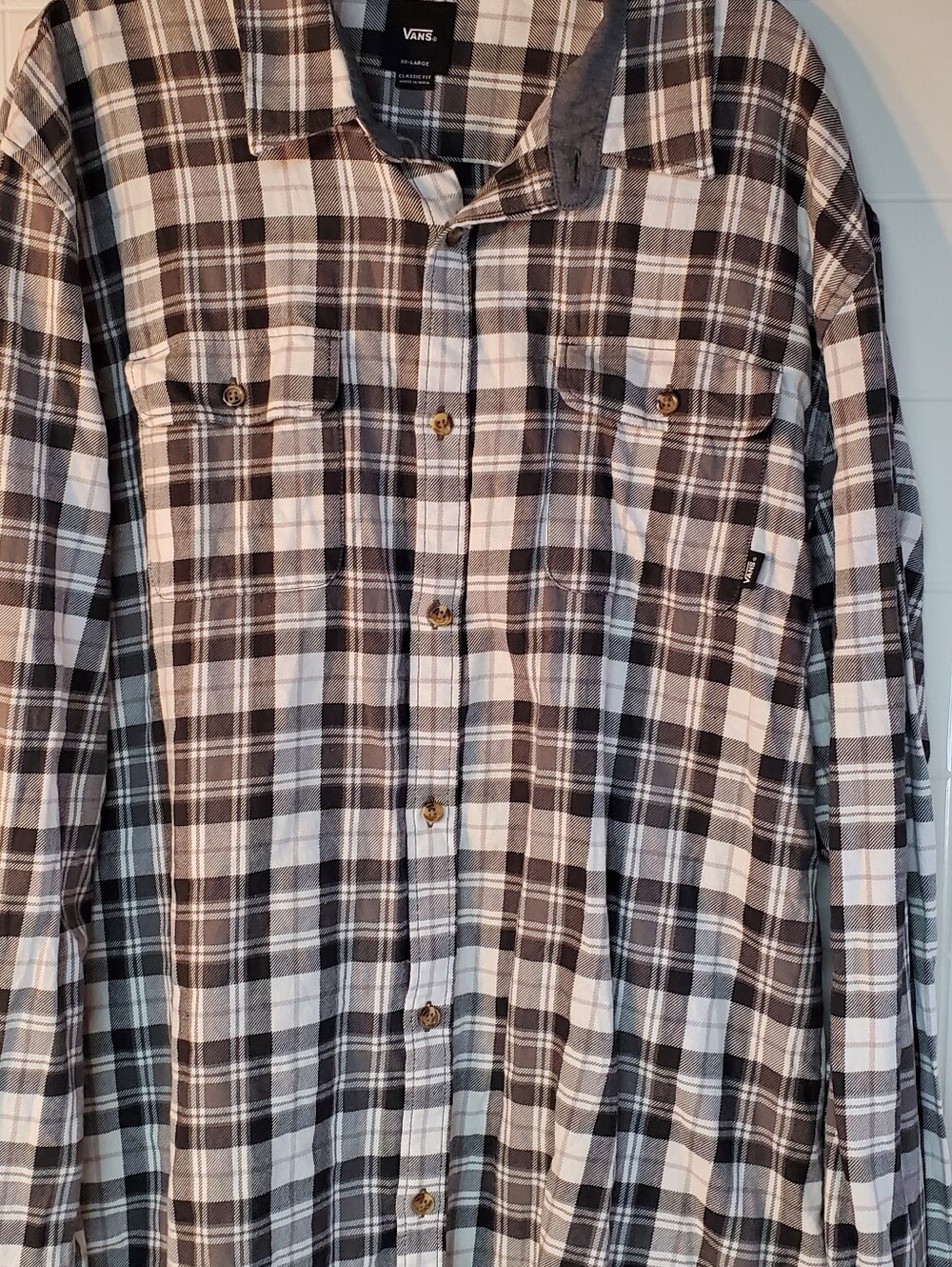 Vans Classic Fit Plaid Flannel Shirt Size XXL